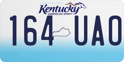 KY license plate 164UAO