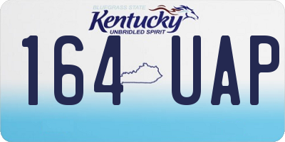 KY license plate 164UAP