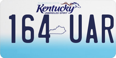 KY license plate 164UAR