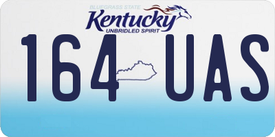 KY license plate 164UAS