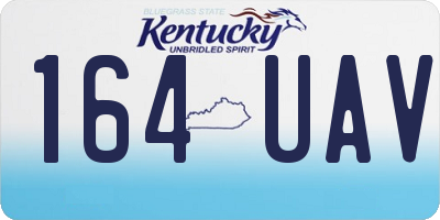 KY license plate 164UAV