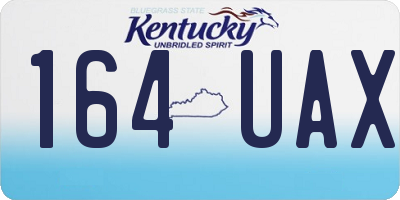 KY license plate 164UAX