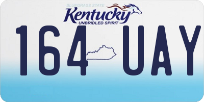 KY license plate 164UAY