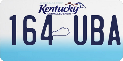 KY license plate 164UBA