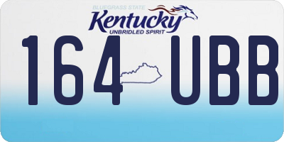 KY license plate 164UBB