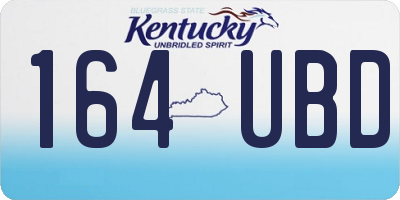 KY license plate 164UBD