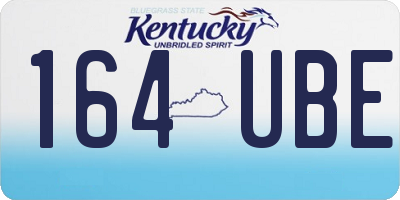 KY license plate 164UBE