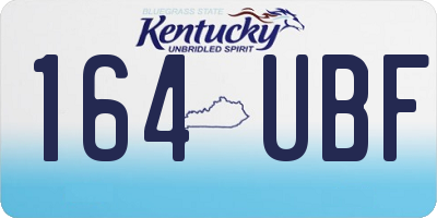 KY license plate 164UBF