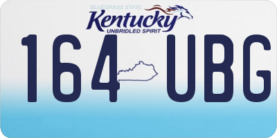 KY license plate 164UBG