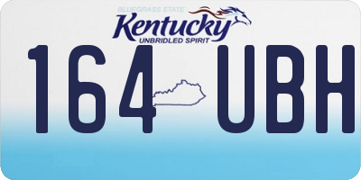 KY license plate 164UBH