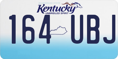KY license plate 164UBJ
