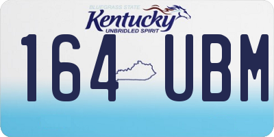 KY license plate 164UBM