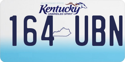 KY license plate 164UBN