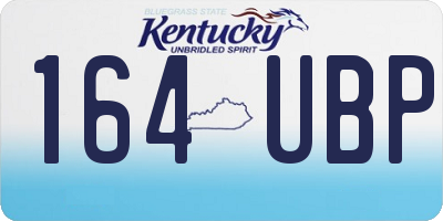 KY license plate 164UBP