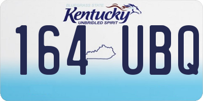 KY license plate 164UBQ