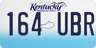KY license plate 164UBR