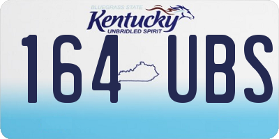 KY license plate 164UBS