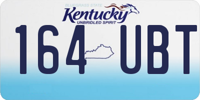 KY license plate 164UBT