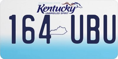 KY license plate 164UBU