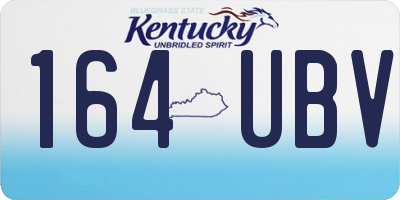 KY license plate 164UBV