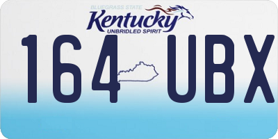 KY license plate 164UBX