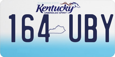 KY license plate 164UBY