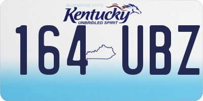 KY license plate 164UBZ
