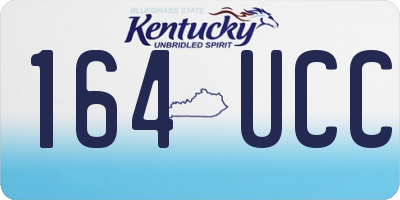 KY license plate 164UCC