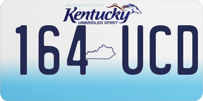 KY license plate 164UCD
