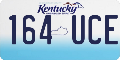 KY license plate 164UCE