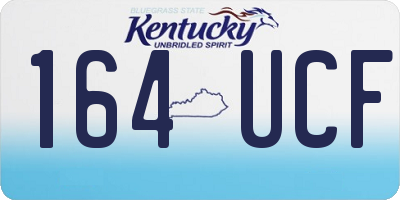 KY license plate 164UCF