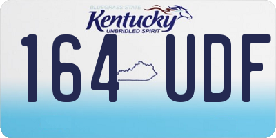 KY license plate 164UDF