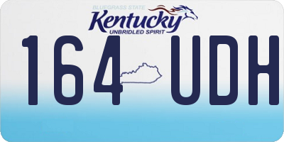KY license plate 164UDH