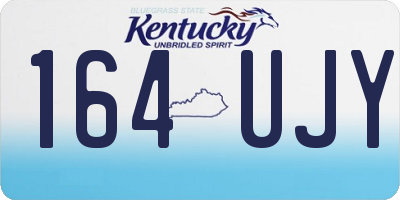 KY license plate 164UJY