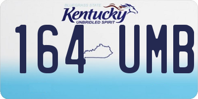 KY license plate 164UMB