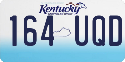 KY license plate 164UQD