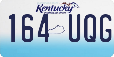 KY license plate 164UQG
