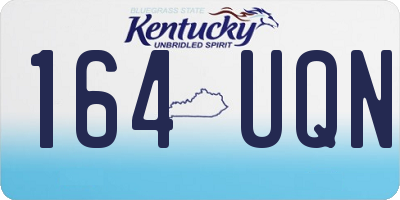 KY license plate 164UQN