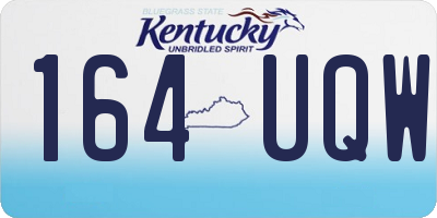KY license plate 164UQW