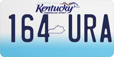 KY license plate 164URA