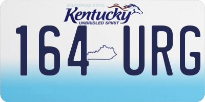 KY license plate 164URG