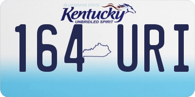 KY license plate 164URI