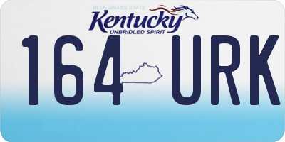 KY license plate 164URK