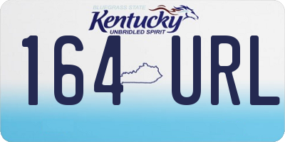 KY license plate 164URL