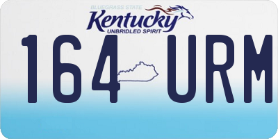 KY license plate 164URM