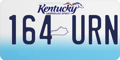 KY license plate 164URN