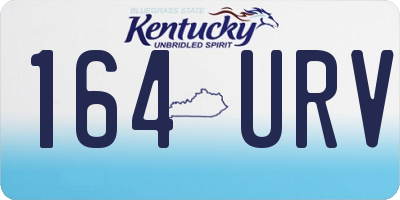 KY license plate 164URV