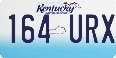 KY license plate 164URX