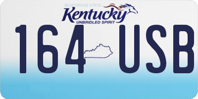 KY license plate 164USB