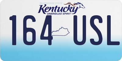 KY license plate 164USL